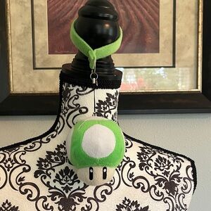 Mario 1up Green Mushroom Plush Keychain